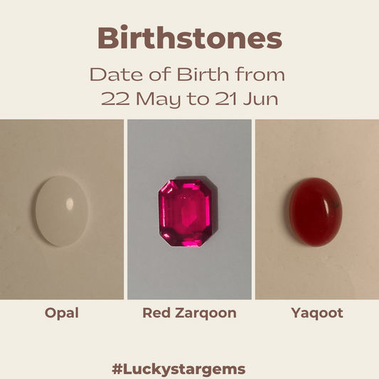 Lucky Bundle | Opal, Zarqoon, Yaqoot | Set of 3 Gems | 5-6 Carats