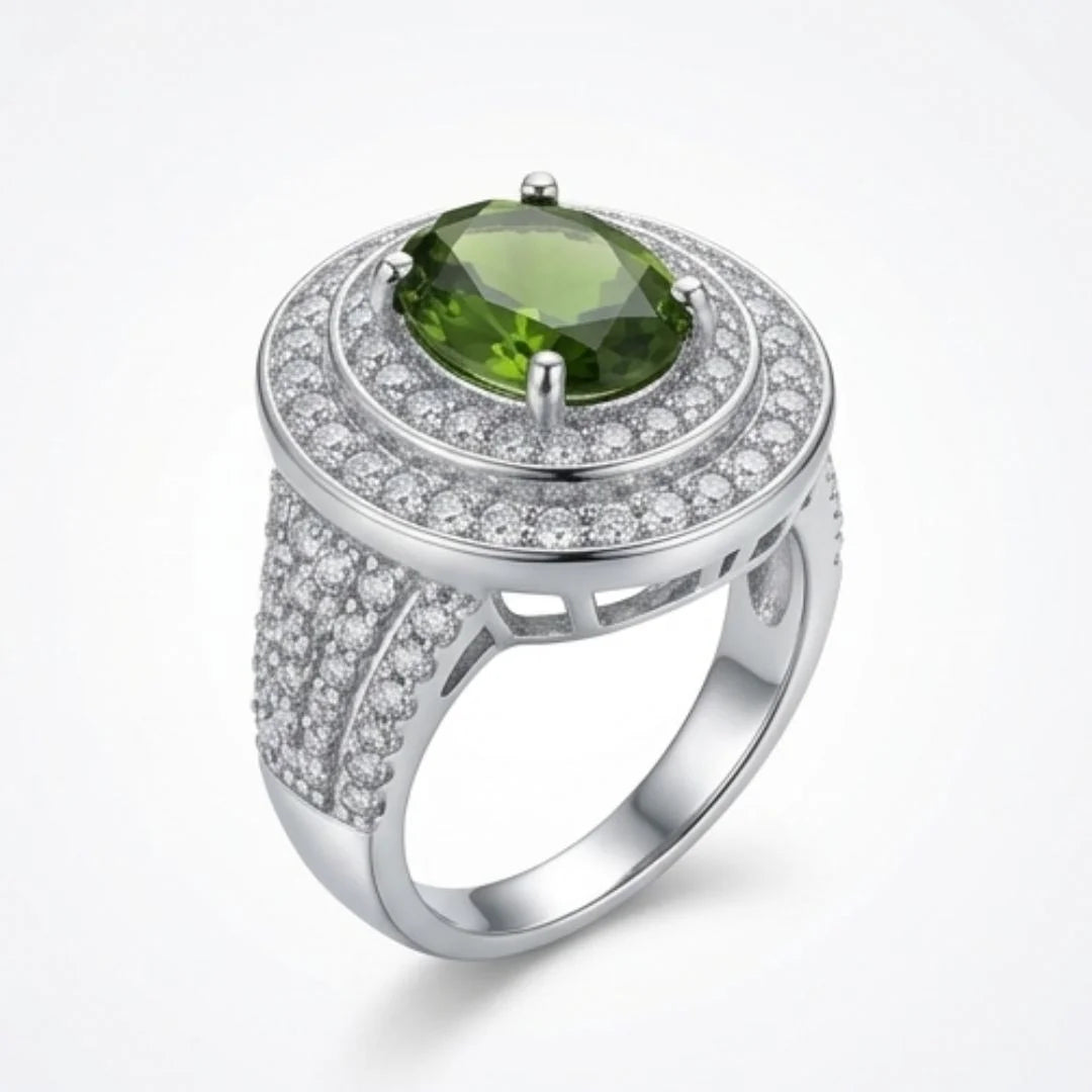 Emerald Female Ring | Step Cut Zamrud | CODE E-19