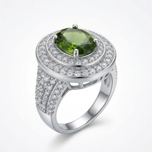 Emerald Female Ring | Step Cut Zamrud | CODE E-19