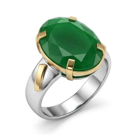Emerald Ring | Step Cut Zamrud | Italian Style Ring | CODE E-63