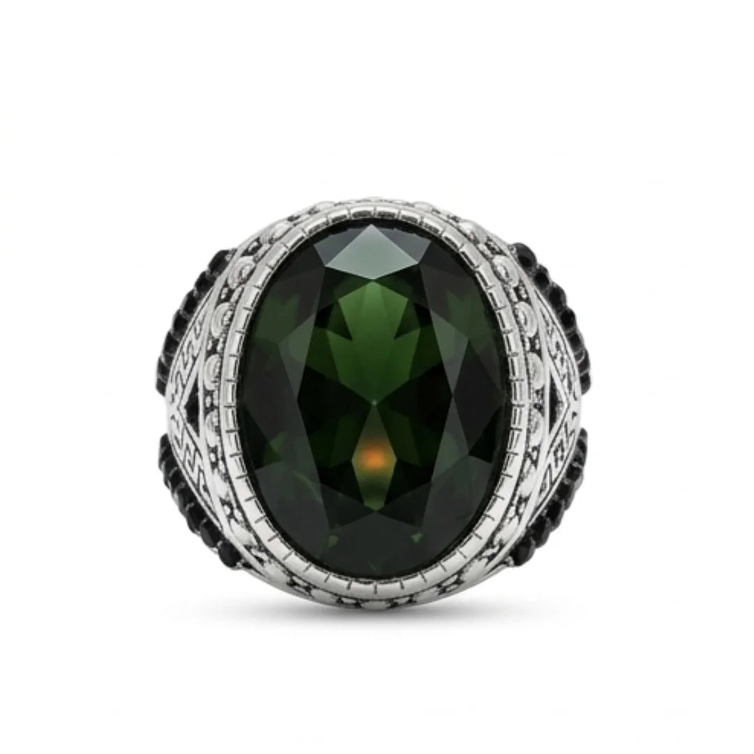 Emerald Ring | Step Cut Zamrud | Italian Style Ring | CODE E-58