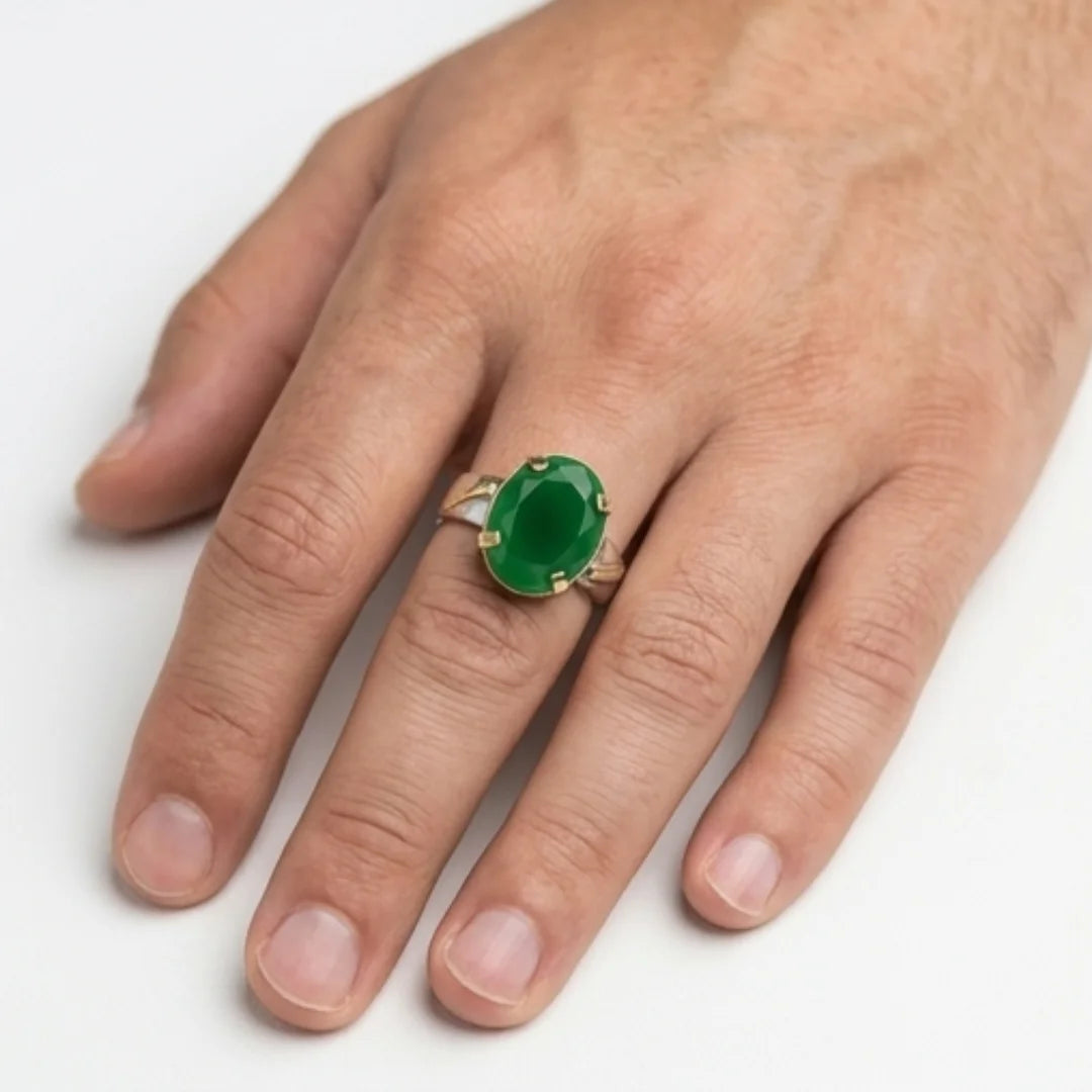 Emerald Ring | Step Cut Zamrud | Italian Style Ring | CODE E-63