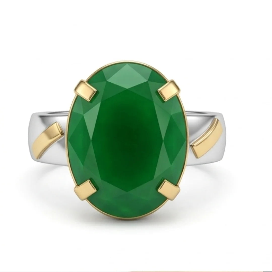 Emerald Ring | Step Cut Zamrud | Italian Style Ring | CODE E-63