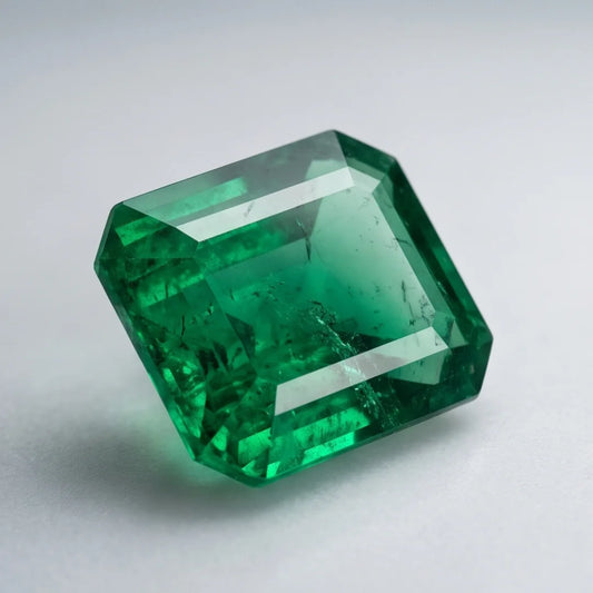 20.6 carat Zamrud | Step Cutting | Vitreous Dark Green color