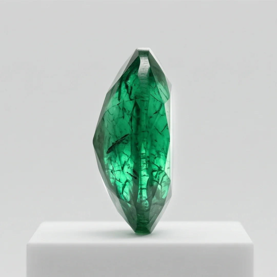 Zamrud | Step Cutting | Vitreous Dark Green color