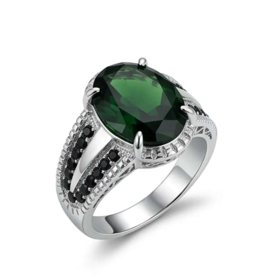 Emerald Ring | Step Cut Zamrud | Italian Style Ring | CODE E-61