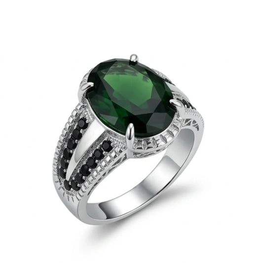 Emerald Ring | Step Cut Zamrud | Italian Style Ring | CODE E-61
