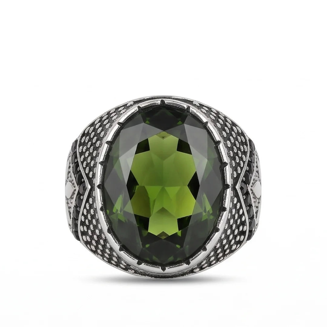 Emerald Ring | Step Cut Zamrud | Italian Style Ring | CODE E-69