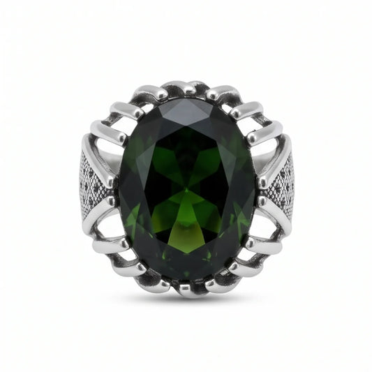 Emerald Ring | Step Cut Zamrud | Italian Style Ring | CODE E-67