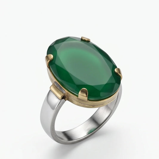 Emerald Ring | Step Cut Zamrud | Italian Style Ring | CODE E-64