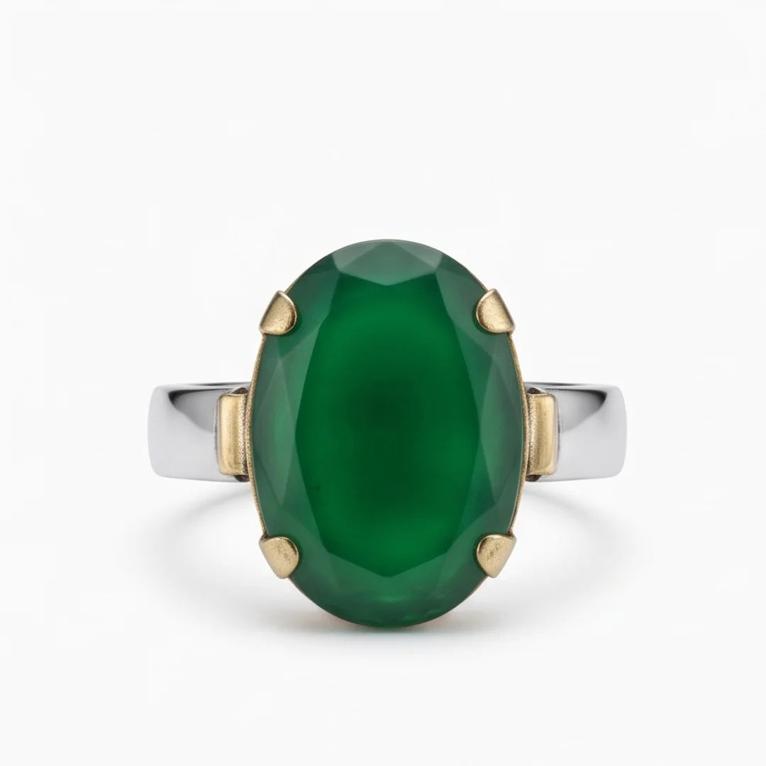 Emerald Ring | Step Cut Zamrud | Italian Style Ring | CODE E-64