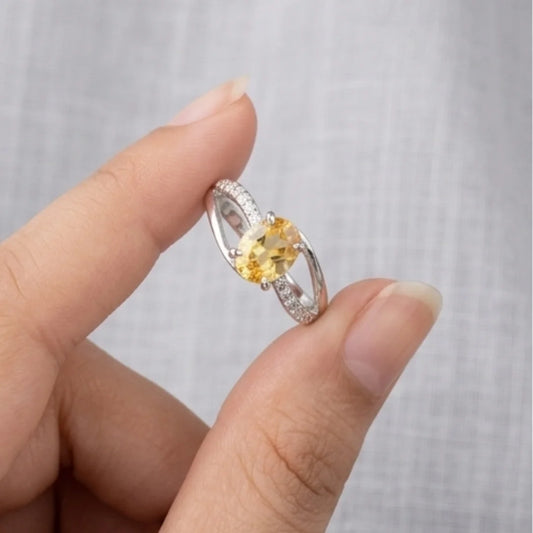 Pukhraj Female Ring | Shape Step Cut | CODE P56