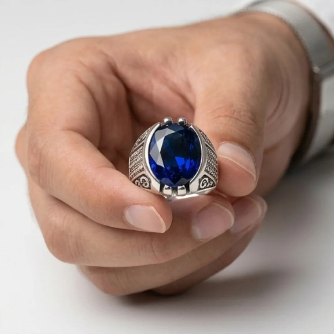 Neelam Ring | Diamond Shape Step Cut | CODE N-31