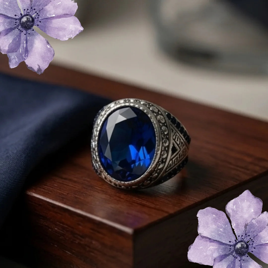 Neelam Ring | Step Cut | Turkish Style Ring