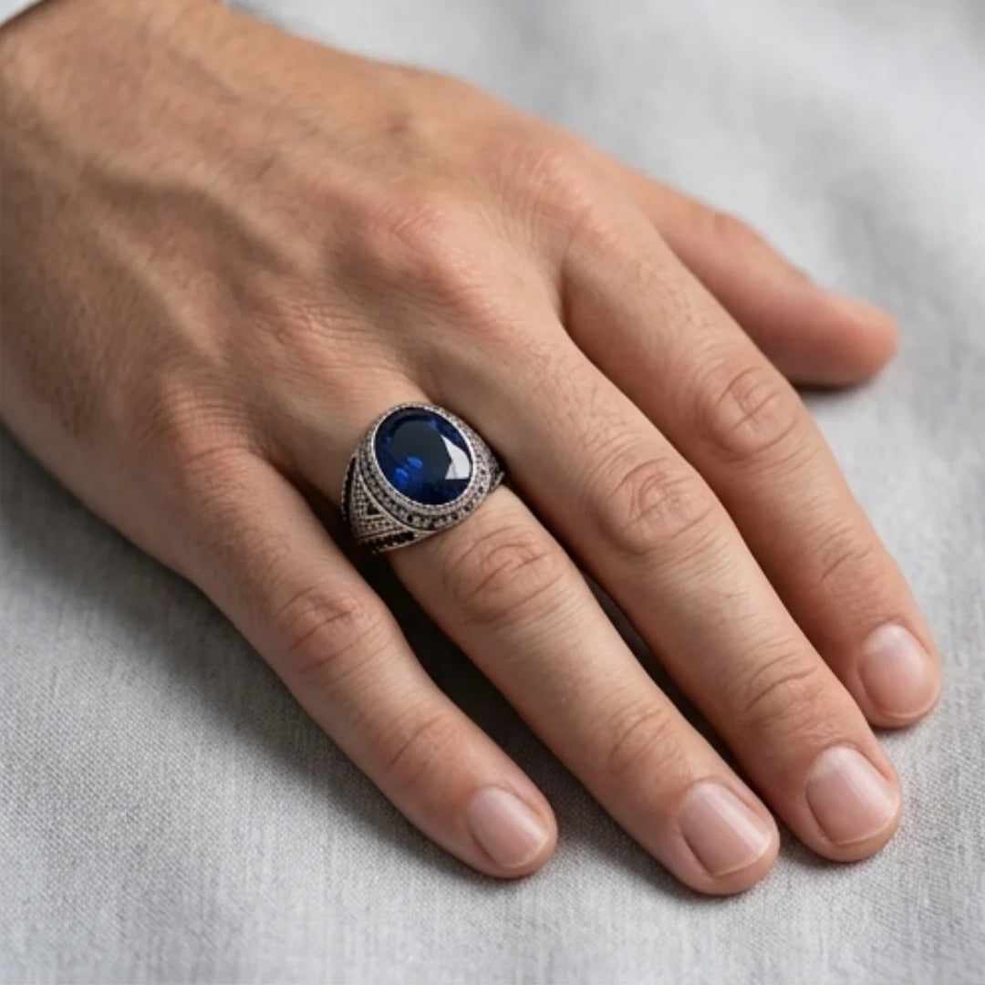 Neelam Ring | Step Cut | Turkish Style Ring