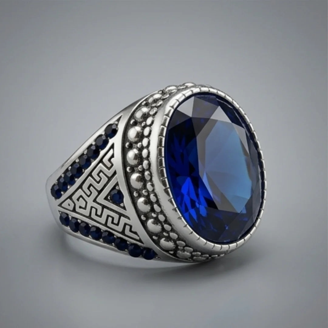 Neelam Ring | Step Cut | Turkish Style Ring