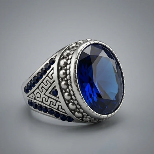 Neelam Ring | Step Cut | Turkish Style Ring