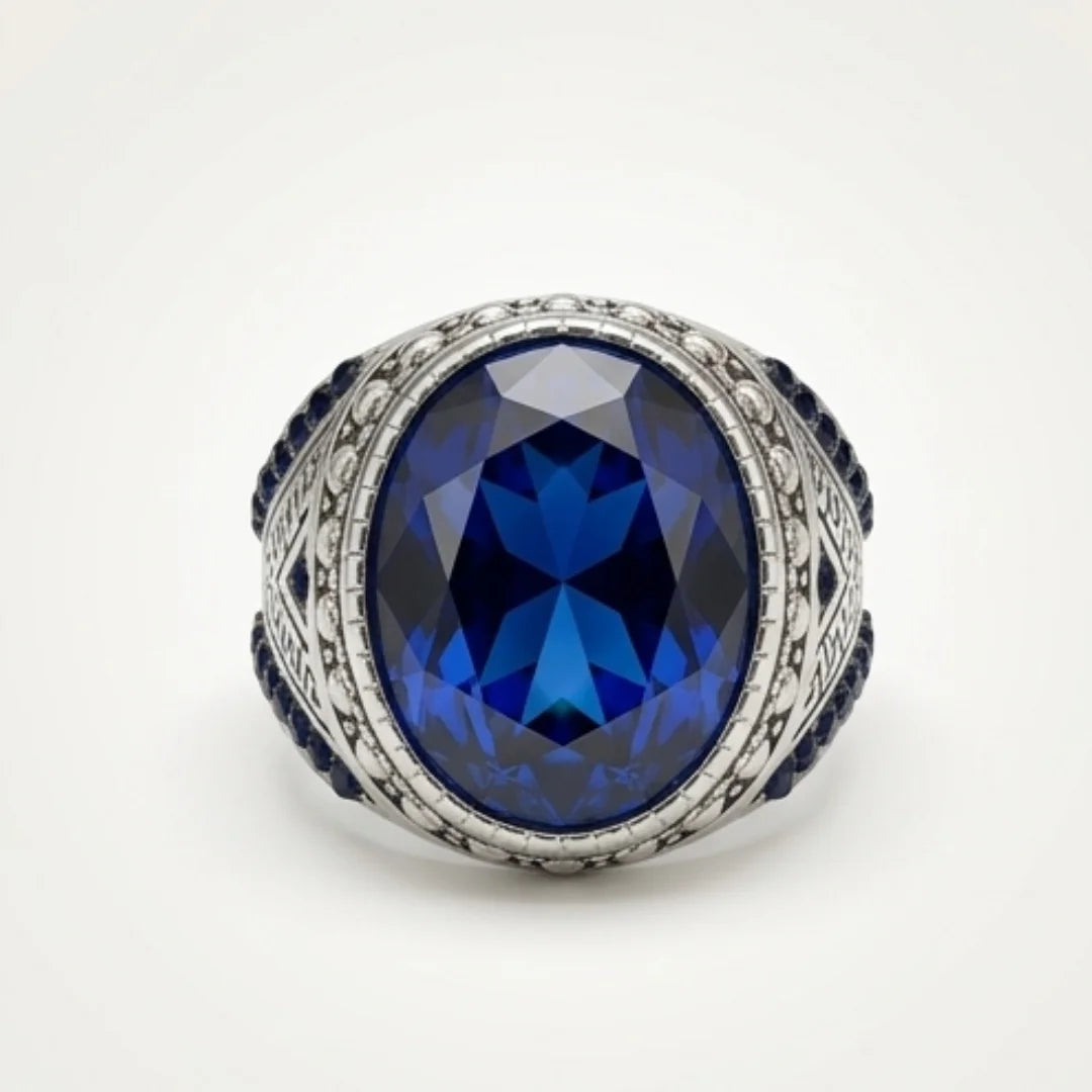 Neelam Ring | Step Cut | Turkish Style Ring