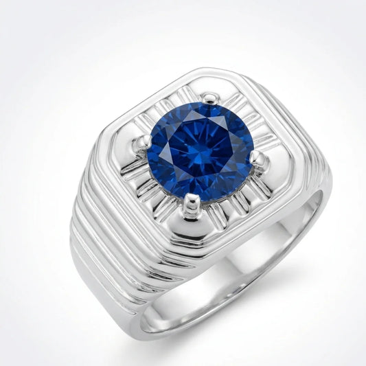 Neelam Ring | Diamond Shape Step Cut | CODE N-34