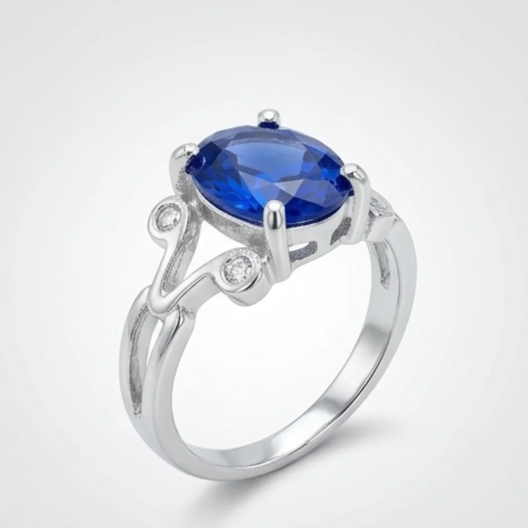 3 Carat Neelam Female Ring | Step Cut | CODE N-14