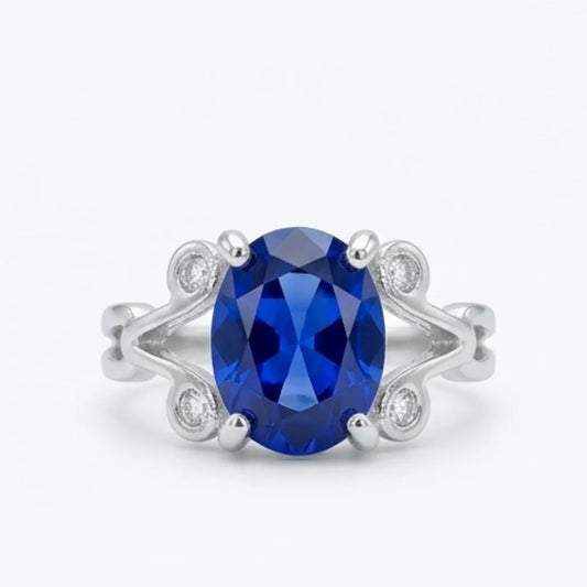 3 Carat Neelam Female Ring | Step Cut | CODE N-14