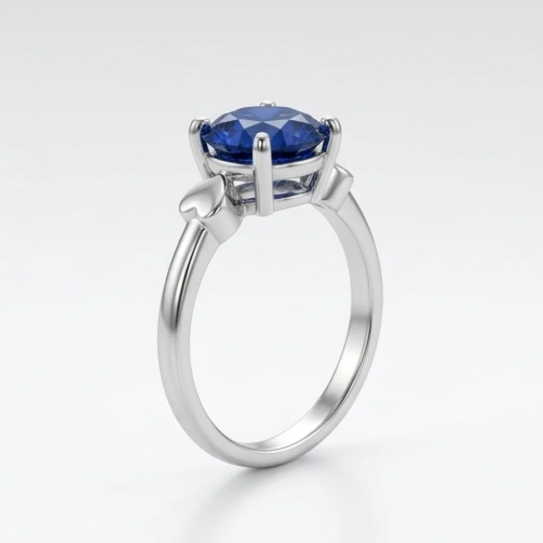 2 Carat Neelam Female Ring | Step Cut | CODE N-17