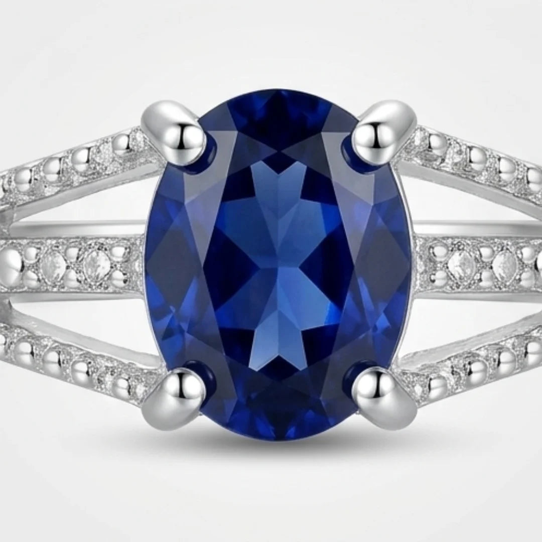 2 Carat Neelam Female Ring | Step Cut | CODE N-13