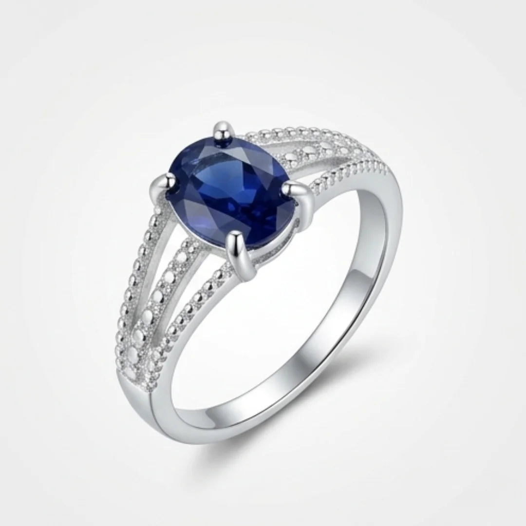 2 Carat Neelam Female Ring | Step Cut | CODE N-13