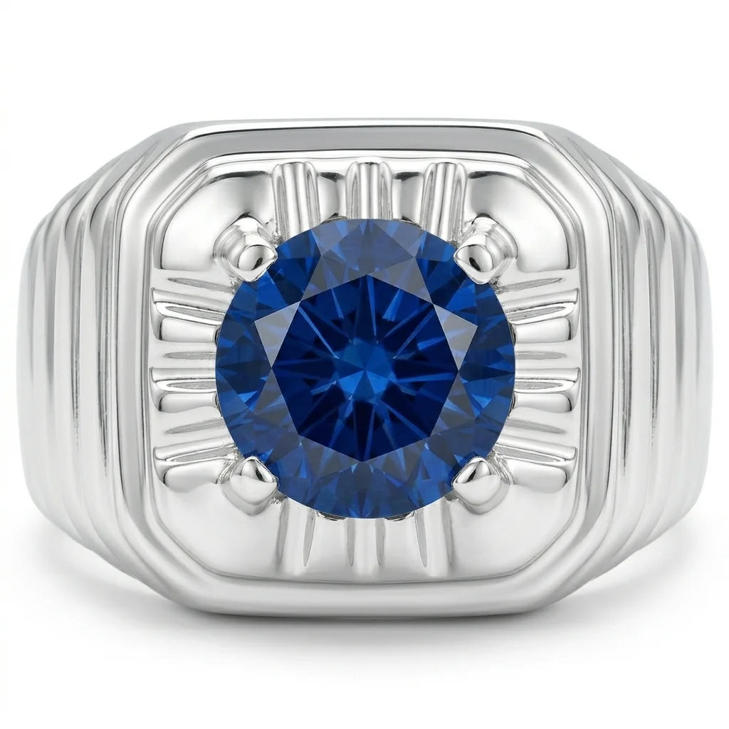 Neelam Ring | Diamond Shape Step Cut | CODE N-34