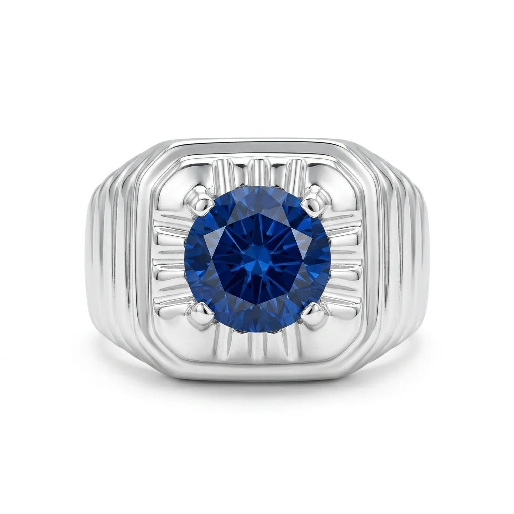 Neelam Ring | Diamond Shape Step Cut | CODE N-34