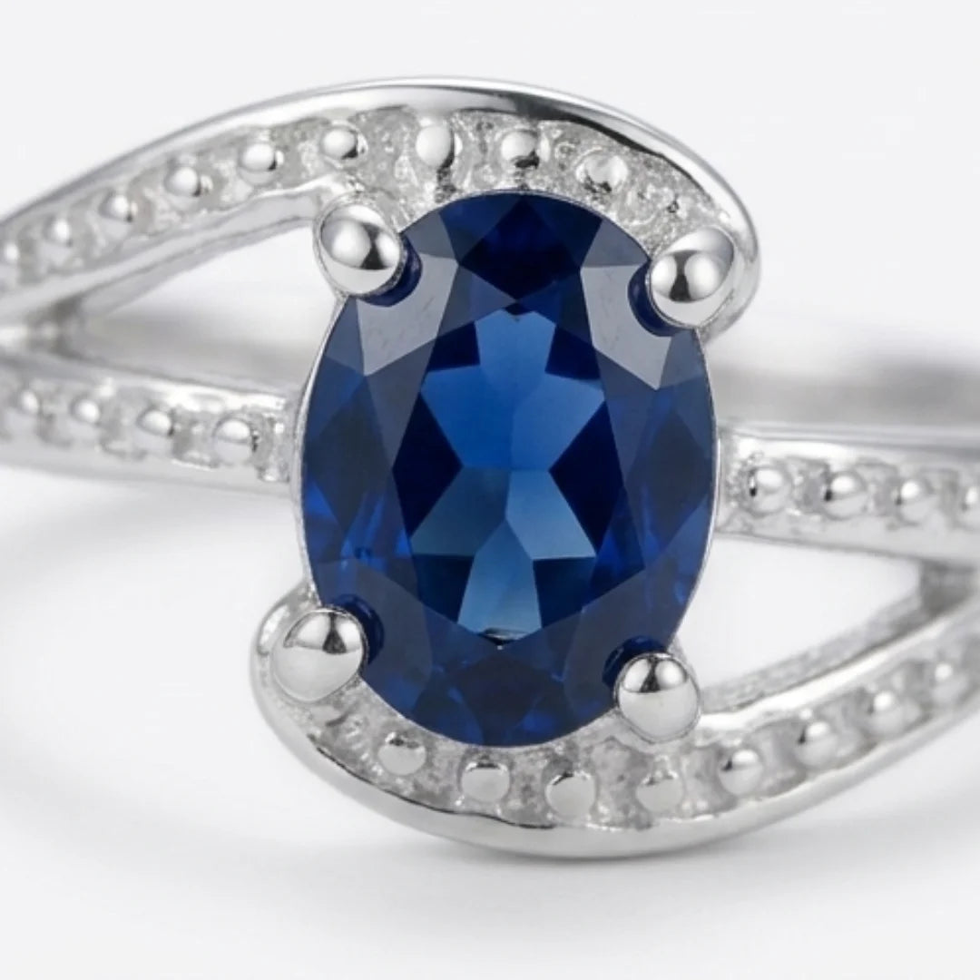 2 Carat Neelam Female Ring | Step Cut | CODE N-12