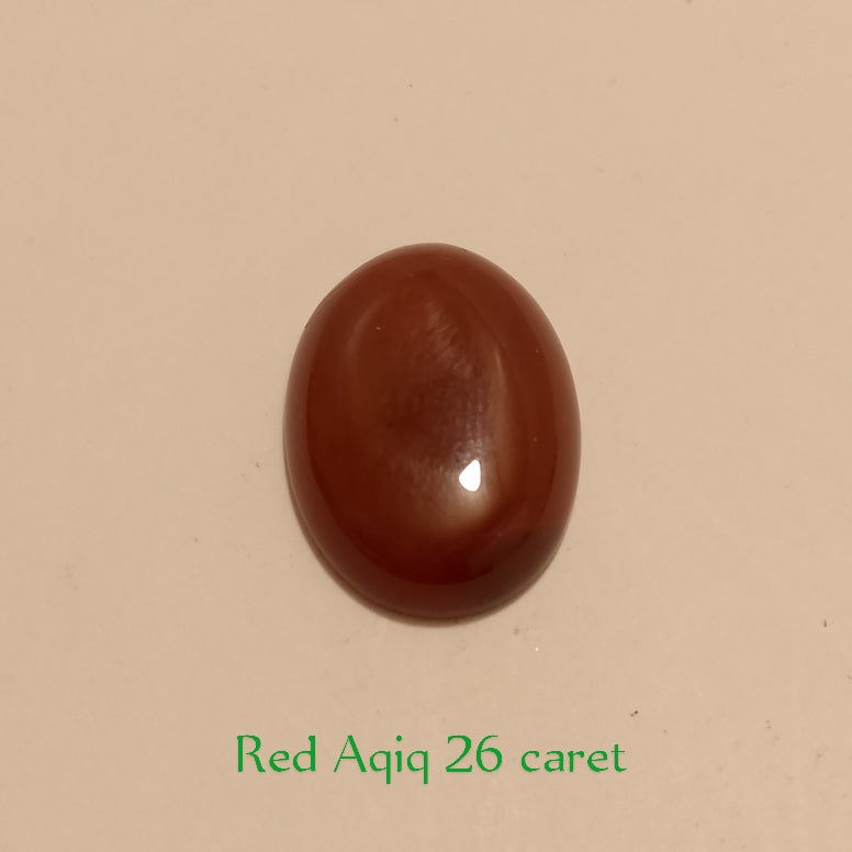 Yemeni Red Aqeeq | Oval shape Cabachon