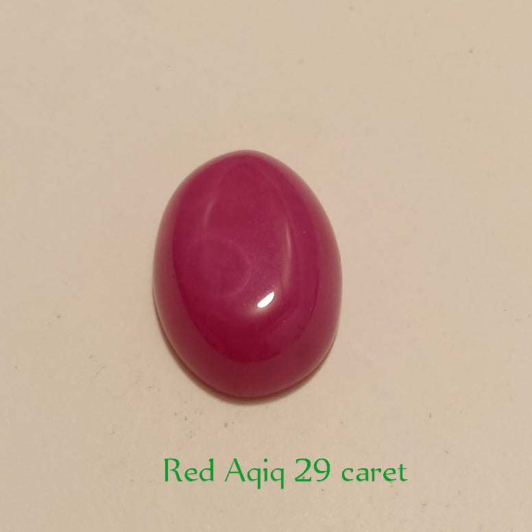 Yemeni Red Aqeeq | Oval shape Cabachon