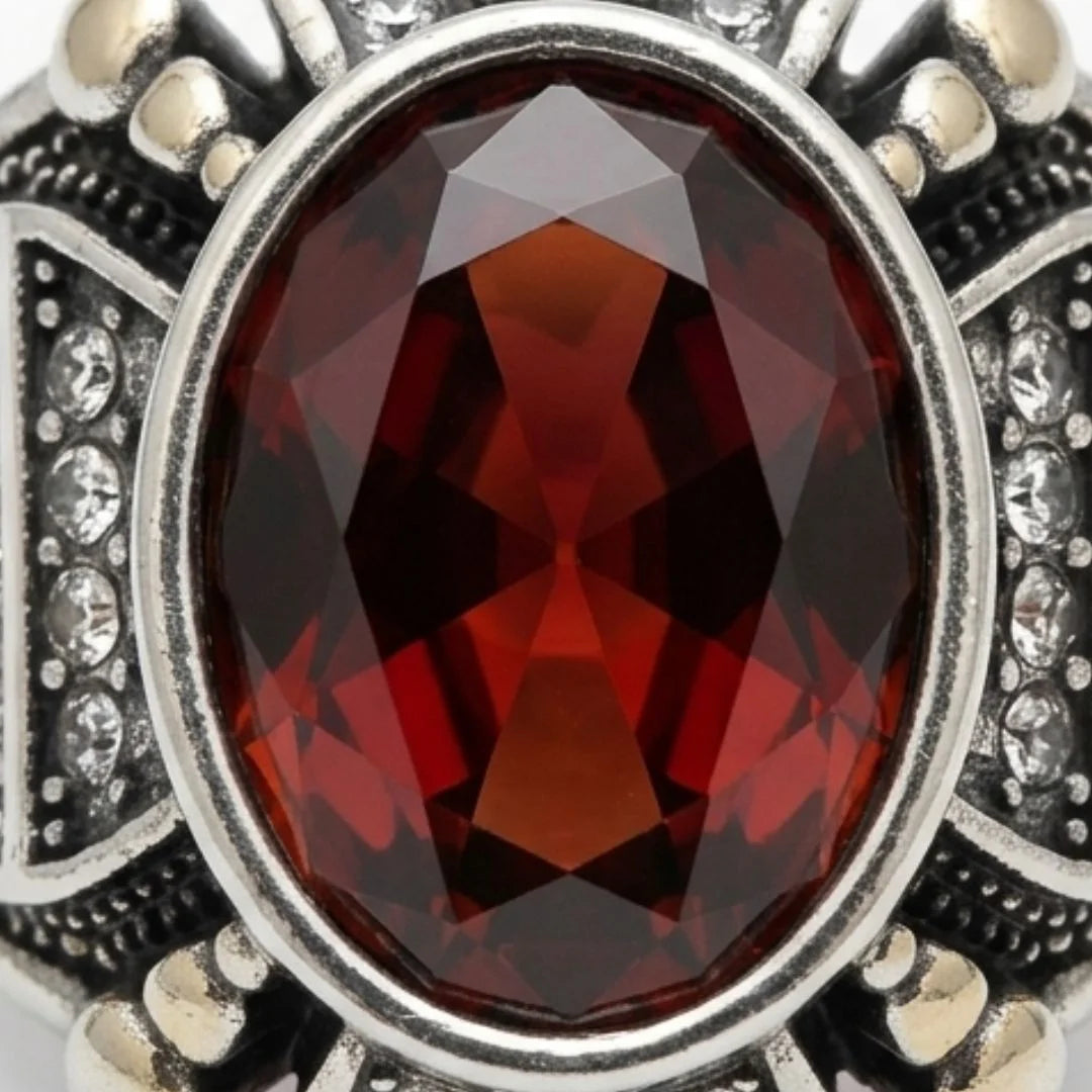 Yaqoot Ring | Step Cut Ruby | Turkish Style Ring