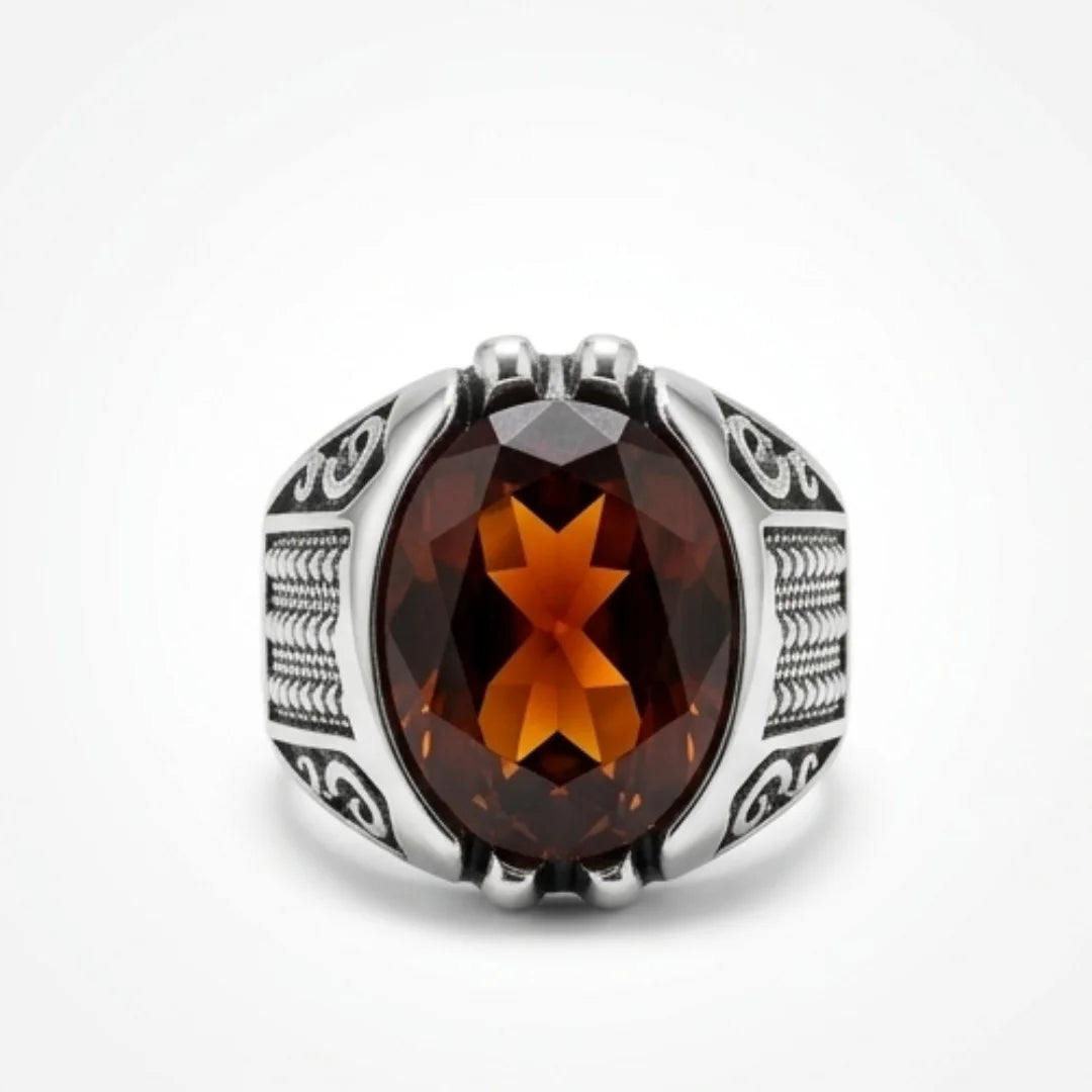 Yaqoot Ring | Step Cut Ruby Ring | Turkish Style Ring