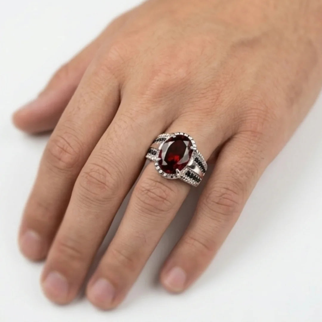 Yaqoot Ring | Step Cut Ruby | Turkish Style Ring