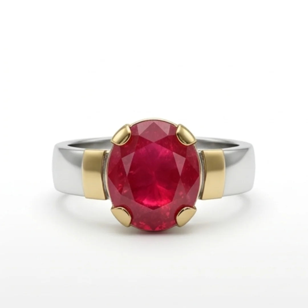 Yaqoot Ring | Step Cut Ruby | Turkish Style Ring | CODE R-21