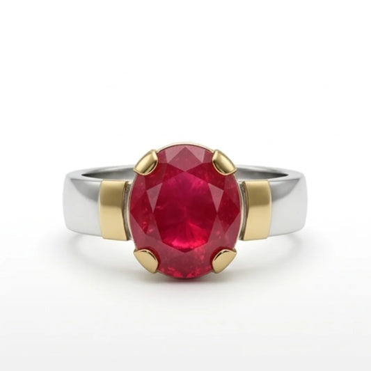 Yaqoot Ring | Step Cut Ruby | Turkish Style Ring | CODE R-21