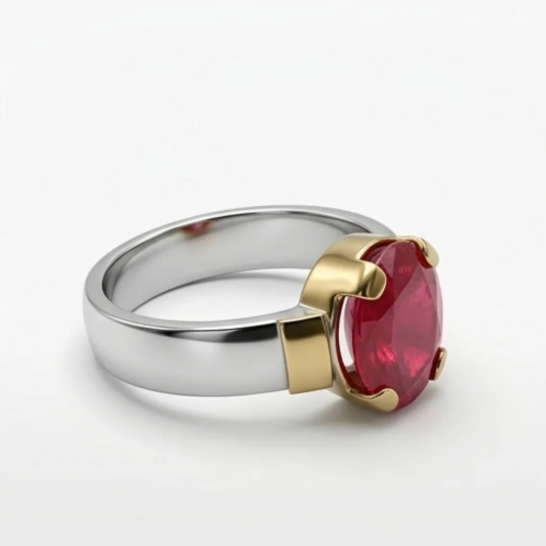 Yaqoot Ring | Step Cut Ruby | Turkish Style Ring | CODE R-21
