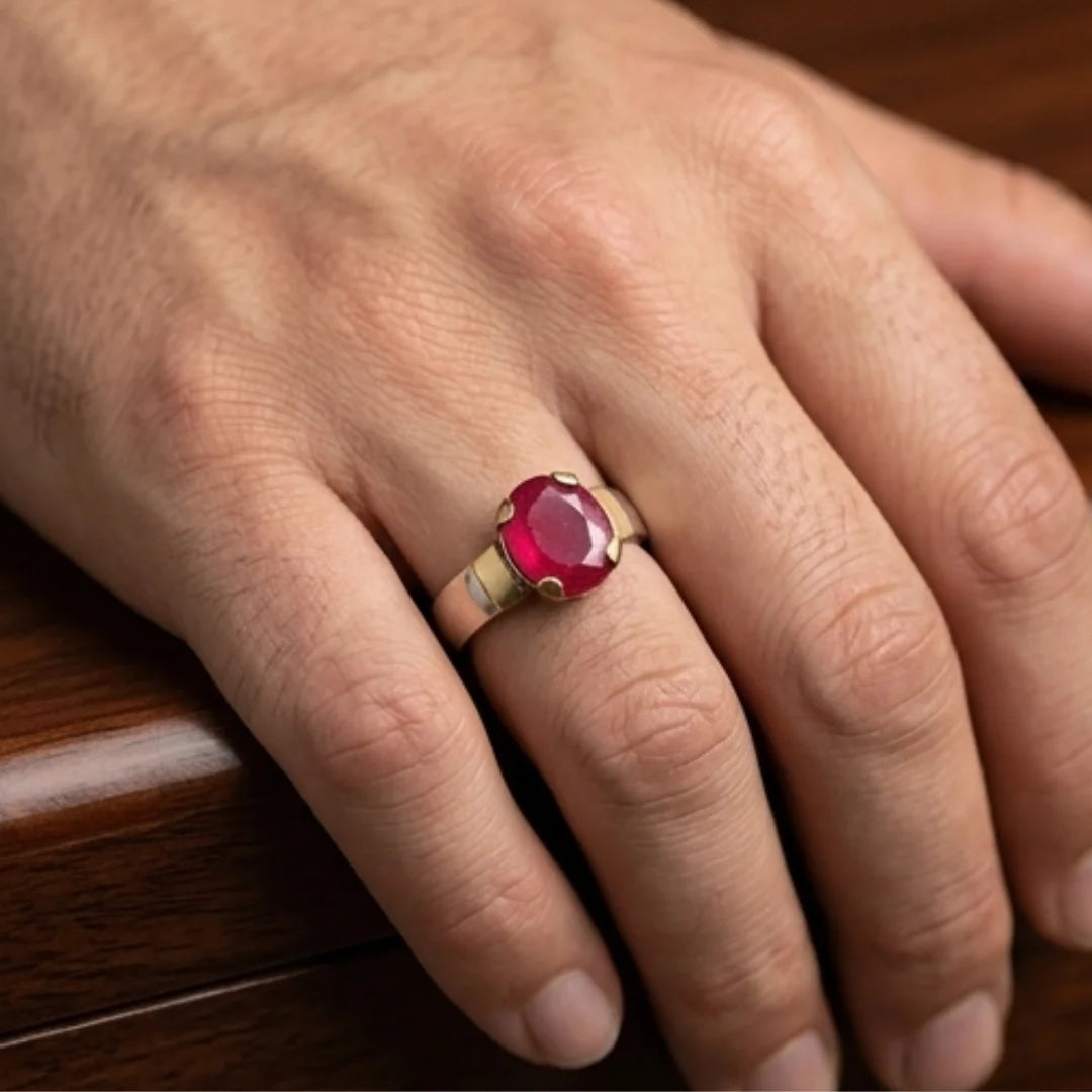 Yaqoot Ring | Step Cut Ruby | Turkish Style Ring | CODE R-21