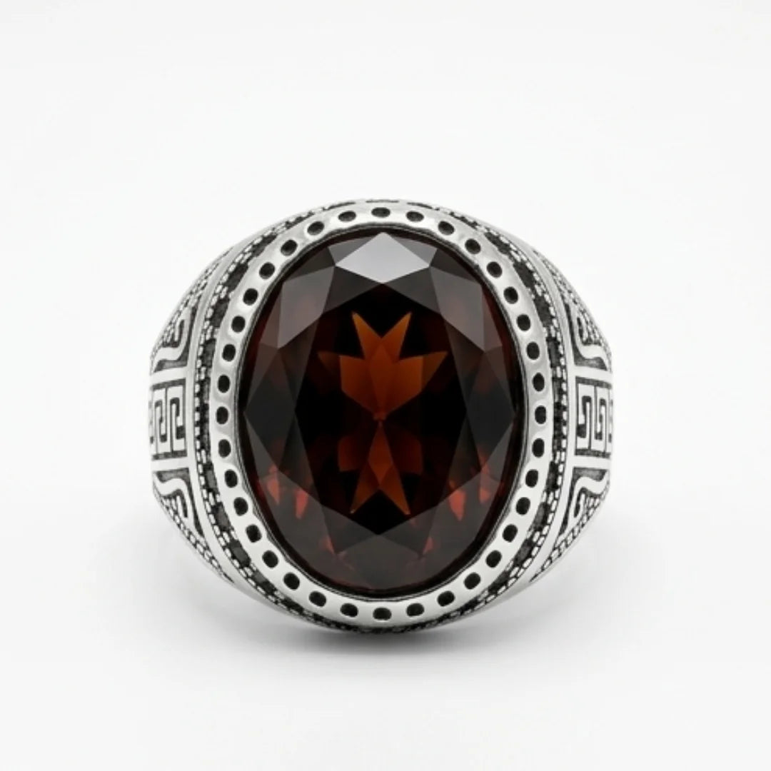 Yaqoot Ring | Step Cut Ruby | Turkish Style Ring | CODE R-22