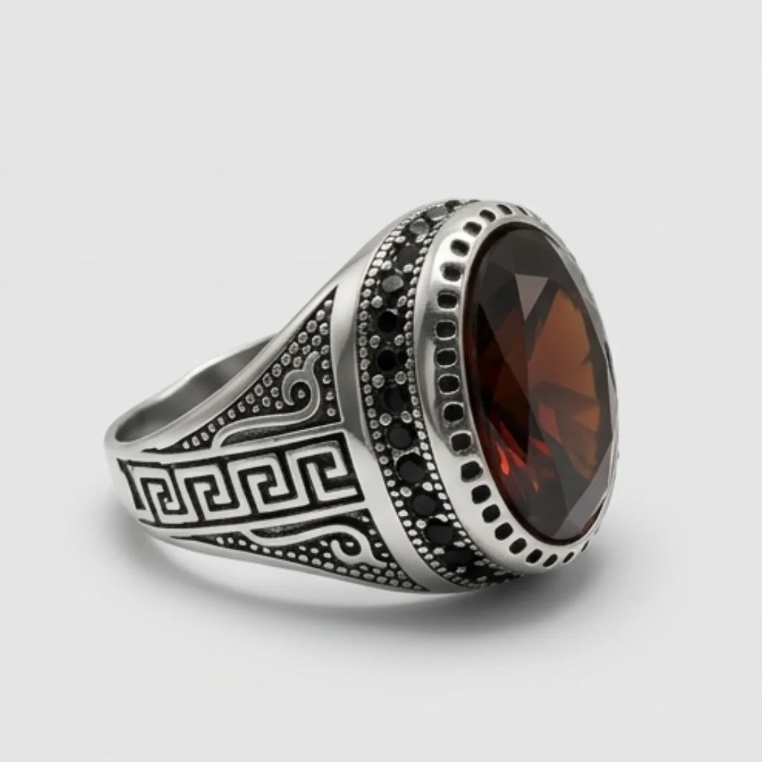 Yaqoot Ring | Step Cut Ruby | Turkish Style Ring | CODE R-22