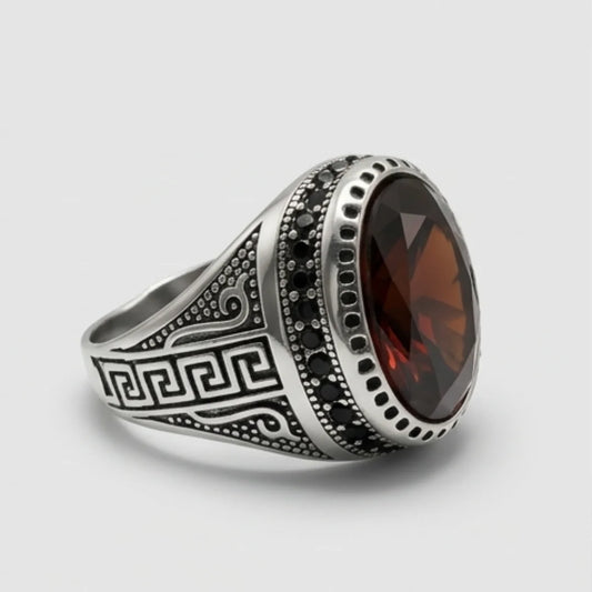 Yaqoot Ring | Step Cut Ruby | Turkish Style Ring | CODE R-22
