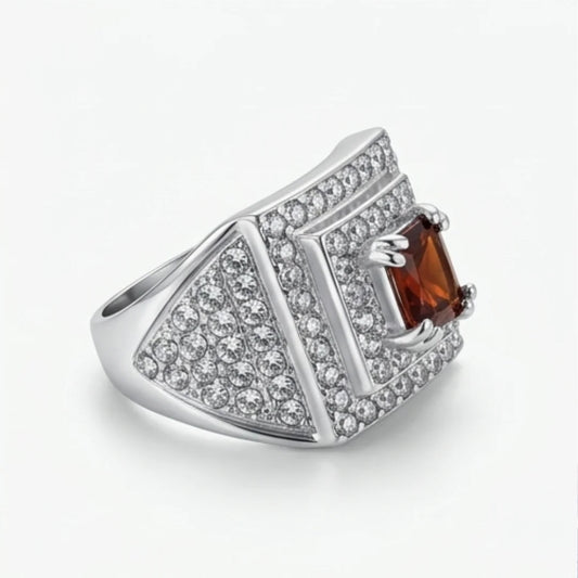 Yaqoot Ring | Step Cut Ruby | Turkish Style Ring | CODE R-23