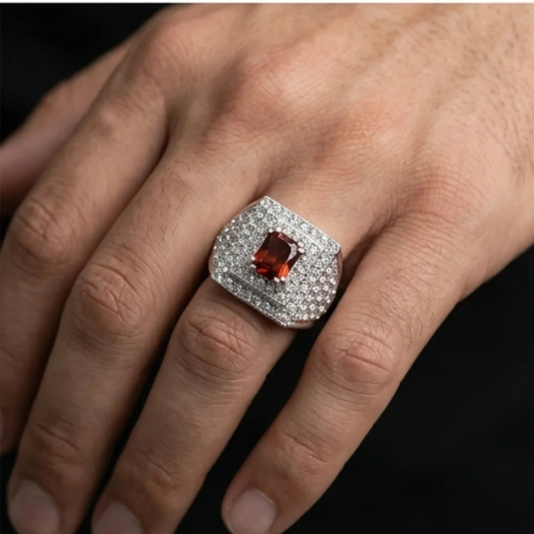 Yaqoot Ring | Step Cut Ruby | Turkish Style Ring | CODE R-23
