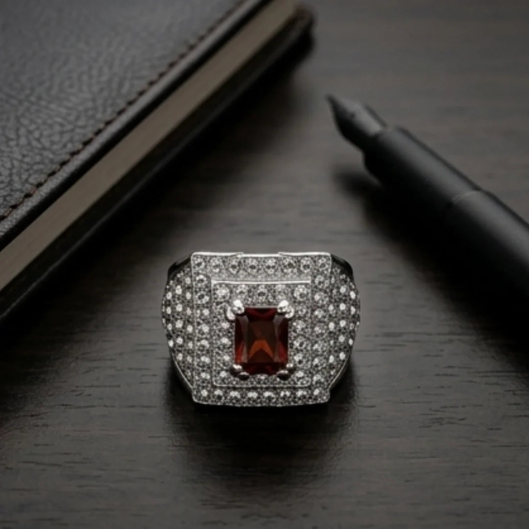 Yaqoot Ring | Step Cut Ruby | Turkish Style Ring | CODE R-23