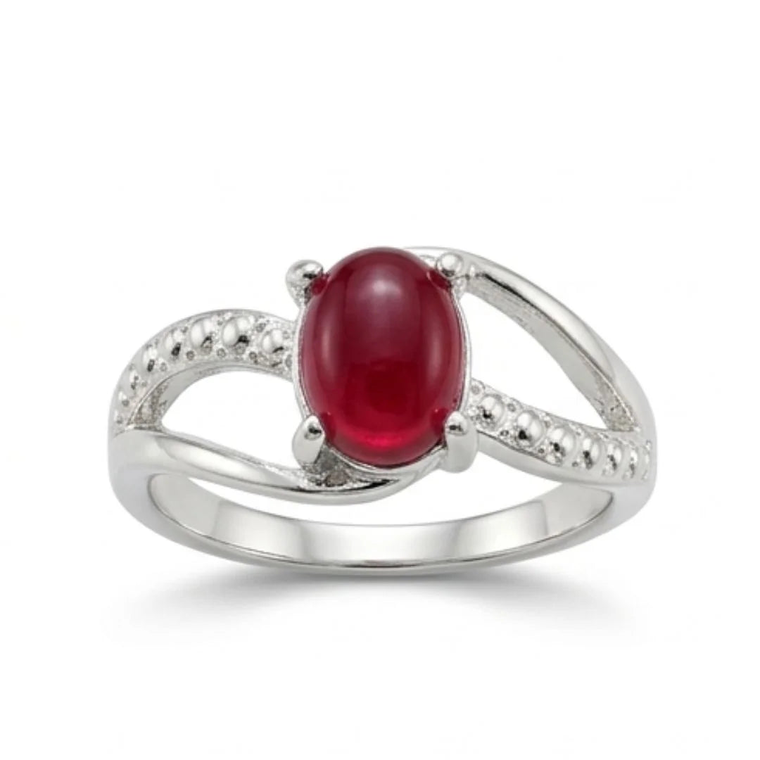Yaqoot Ring | Female Ruby Ring | Italian Style Ring