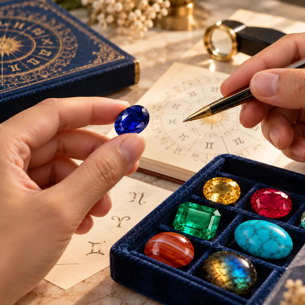 Gemstone and ring detail