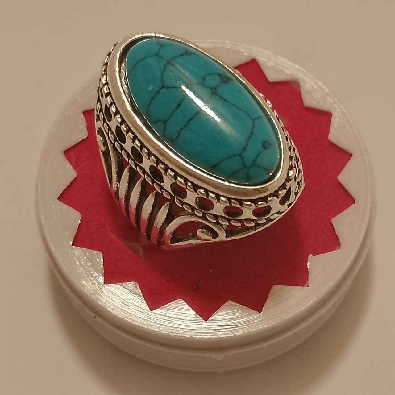 30 & 35 Carat Shajri Ferooza Ring, Cabashon Cut, Size 20 & 21