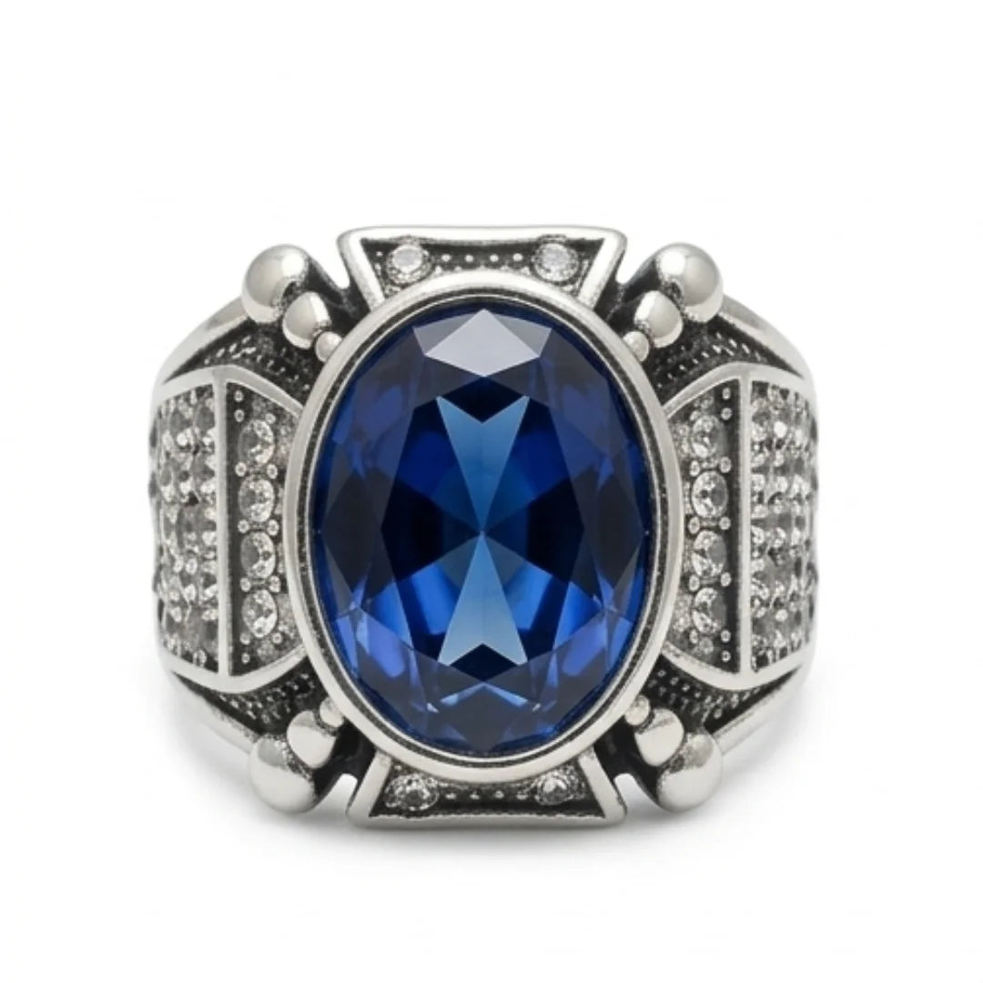 Neelam Ring | Turkish Design | Step Cut | CODE N-43